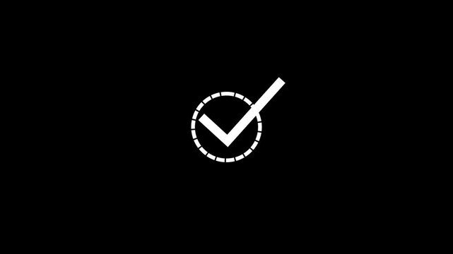 Social media verified user status badge concept. Tick mark icon