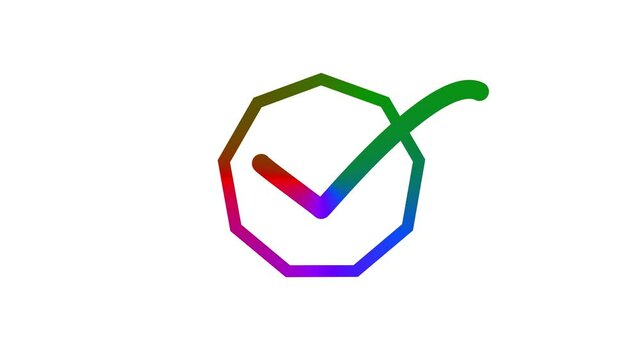 Social media verified user status badge concept. Tick mark icon