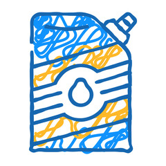 powder bag doodle icon sketch vector. powder bag sign. isolated symbol illustration