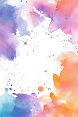 Obraz premium multicolored watercolor abstract splash isolated png transparent background
