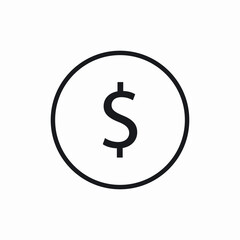 Obraz premium money coin icon sign vector