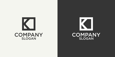 abstract initial k logo vector design