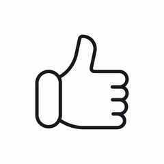 thumbs up like icon sign vector