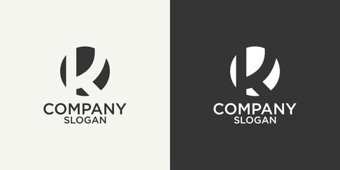 abstract initial k logo vector design