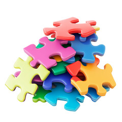 Fototapeta premium colorful puzzles children's toy