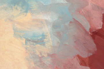 Art Oil and Acrylic brushstroke smear blot painting wall. Abstract texture pastel, nature tone...