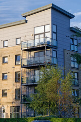 Modern high rise flats at new development