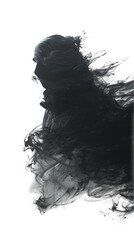 Fototapeta premium Abstract Black Smoke Figure