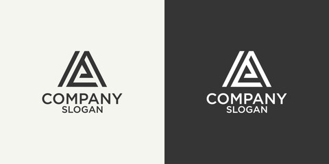 letter a simple abstract monogram logo design vector