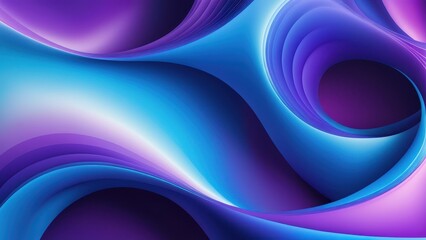 Fototapeta premium A vibrant abstract design featuring flowing curves in shades of blue and purple, creating a dynamic visual effect.
