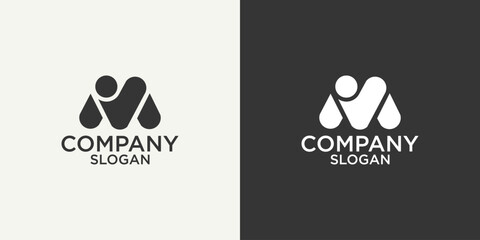 letter m abstract monogram logo design vector