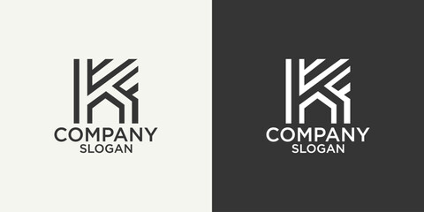 abstract initial k logo vector design