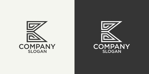 abstract initial k logo vector design
