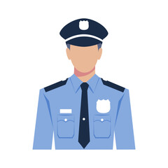 policeman portrait vector illustration	