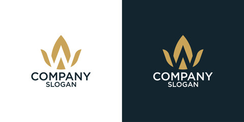 initial w abstract logo vector design