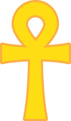 Obraz premium The Egyptian Symbol of Ankh icon.