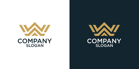 initial w abstract logo vector design