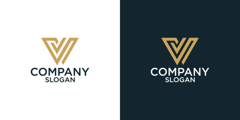 initial w abstract logo vector design