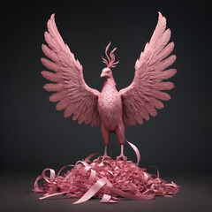 pink flamingo on a branch