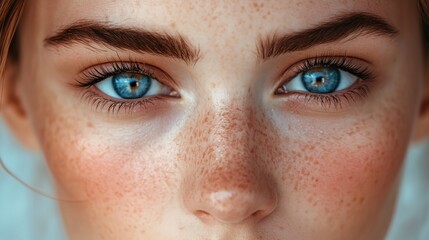 Fototapeta premium A woman with blue eyes