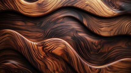 A detailed walnut wood texture with dark, chocolate-brown tones and intricate grain patterns. 