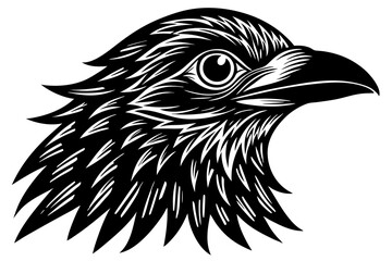bird head shape silhouette vector on white background