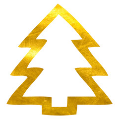 Christmas tree, gold christmas tree, christmas tree clipart, gold christmas clip art for to use in web site, site, christmas decoration, christmas card, christmas illustration, banner for christmas
