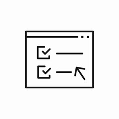 website check list icon sign vector