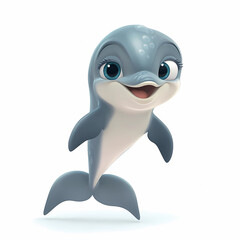 Naklejka premium cartoon dolphin