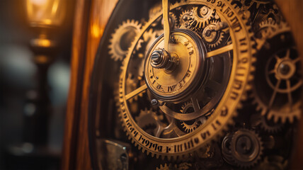 ヴィンテージ時計の精密な歯車