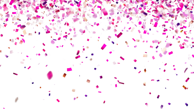 Colorful confetti splash on a white background, creating a vibrant and festive pattern perfect for celebrations and decorations