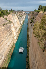 Views from the Corinth Canal in Greece