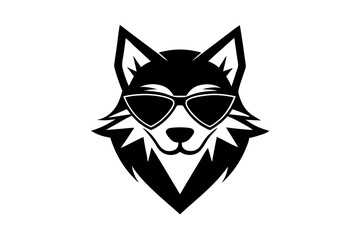 black and white cat logo icon silhouette 
