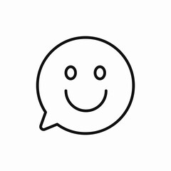 smile emoji speech bubble icon sign vector