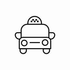 taxi car icon sign vector