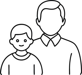 Sweet Smiles Child with Parent Vector Art for Creative Kids
