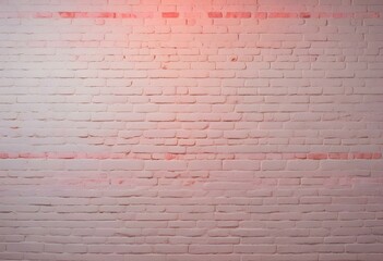 Obraz premium A weathered brick wall under vibrant Red and Yellow lighting during a sunset, creating a warm yet moody background., deep teal and light grey color scheme, volumetric lighting,dimensional 3D illuminat