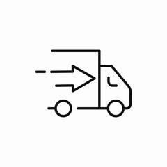delivery truck lorry icon sign vector