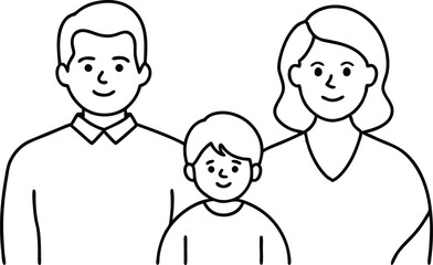 Family Love Parents with Child Vector Art Celebrating Togetherness
