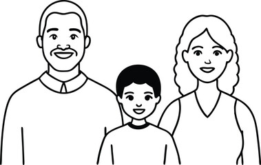 Heartfelt Family Moments Parents with Child Vector Illustration Design

