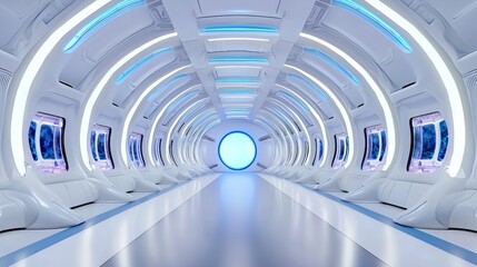 Futuristic Science Fiction Corridor Interior Design