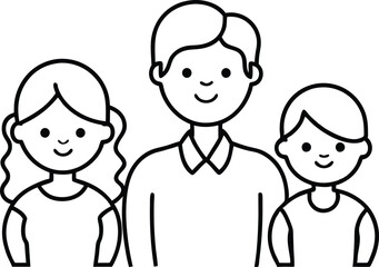 Happy Family Time Parents with Child Vector Illustration for Togetherness
