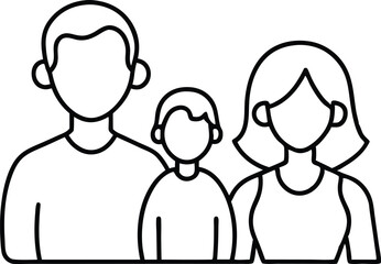 Joyful Family Moments with Child Vector Art for Creative Coloring
