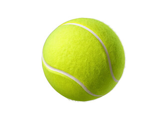 Tennis ball on transparent background.
