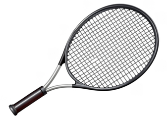 Tennis racket on transparent background.