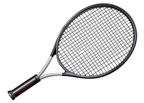 Tennis racket on transparent background.