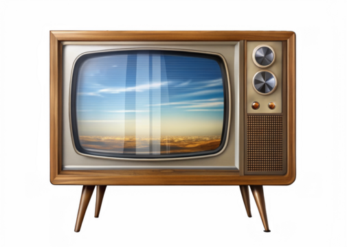 TV on transparent background.