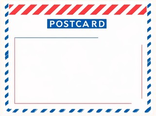 Obraz premium Minimalistic Postcard Template with 