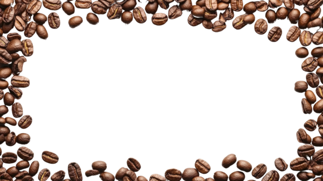 A lively coffee-themed illustration featuring a crowd, with a background of circles and dots, showcasing various coffee cups and beans in rich brown and white tones