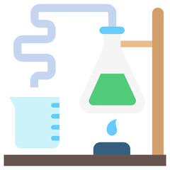 Distillation multi color icon, use for UI, UX, app and web development, digital or print. for industry, education, science.